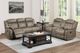 Homelegance® Centeroak Sandy Brown Manual Double Reclining Sofa-1