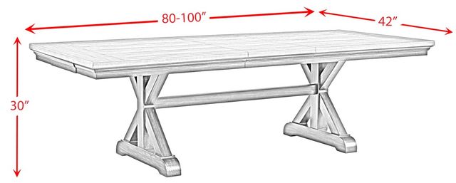 Elements International Montrose Brown/Espresso Dining Table with 20" Leaf-2