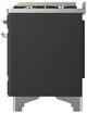 Ilve® Majestic III 60" Graphite Matte Pro Style Dual Fuel Liquid Propane Range with French Top and Chrome Trim-4