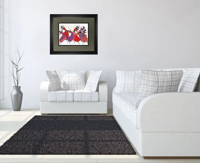 Classy Art Lead Dancer In Purple Gown by Augusta Asberry Wall Art-2