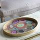 A & B Home Livonia Multi-Colored Round Tray-3