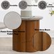 ACME Furniture Evelyn Gray End Table with Walnut Base-3