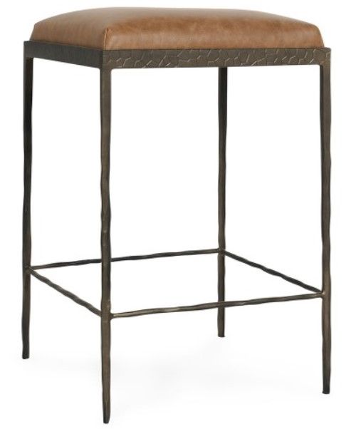 Classic Home Bose Chestnut Brown/Dark Bronze 26" Counter Stool