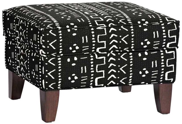 Marshfield Furniture Irene Black/White Ottoman-0