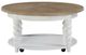Liberty Furniture Turnberry Park Toasted Oat Round Cocktail Table with Washed White Base-2