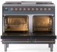 Ilve® Nostalgie II Series 40" Blue Grey Pro Style Dual Fuel Range-1