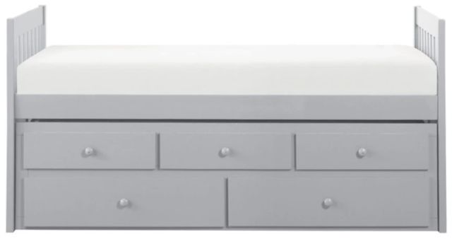 Homelegance® Orion Gray Twin Over Twin Trundle Bed-2