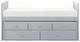 Homelegance® Orion Gray Twin Over Twin Trundle Bed-2