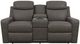 La-Z-Boy® Emmons Pewter Leather Manual Reclining Loveseat with Console-1