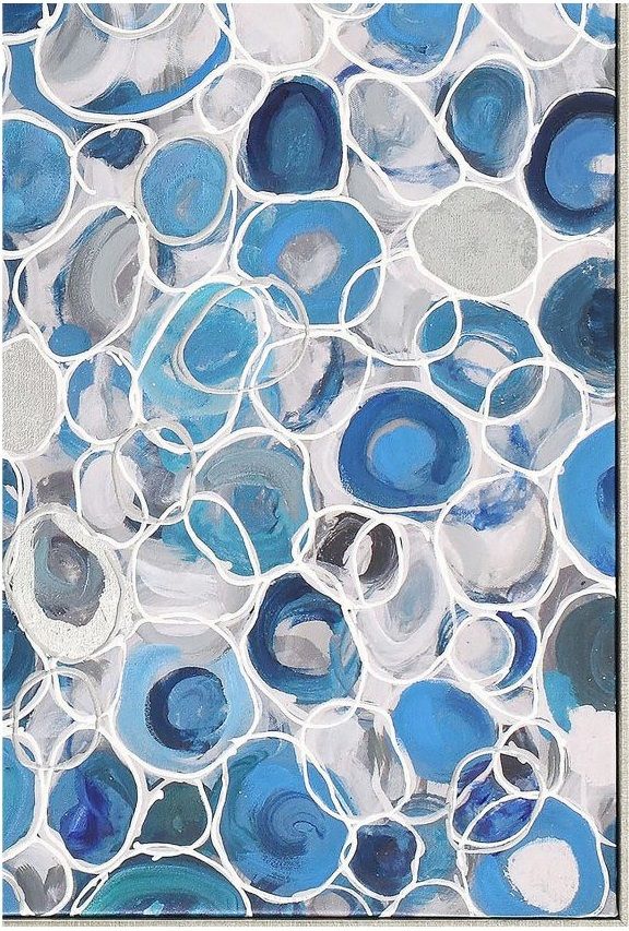 Moe's Home Collection Blue Bubbles Blue and White Wall Decor-2