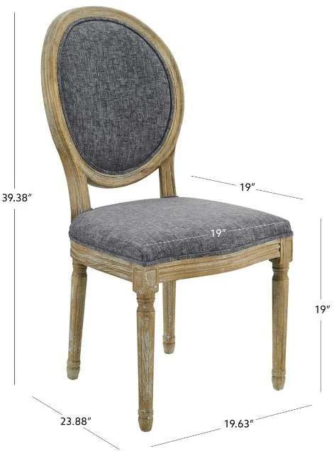 Linon Shiraz 2-Piece Brown/Charcoal Side Chair Set-2