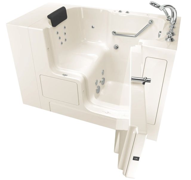 American Standard Gelcoat Premium Series Linen 32" x 52" Walk-In Tub with Whirlpool System - Right-Hand Drain with Faucet-2