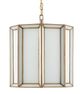 Currey & Company Daze Antique Brass/White Pendant-0