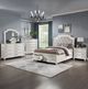 ACME Furniture Jaqueline Antique White/Gray Queen Upholstered Storage Panel Bed-2