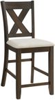 Elements International Alvin 7-Piece Espresso Counter Table Set-2