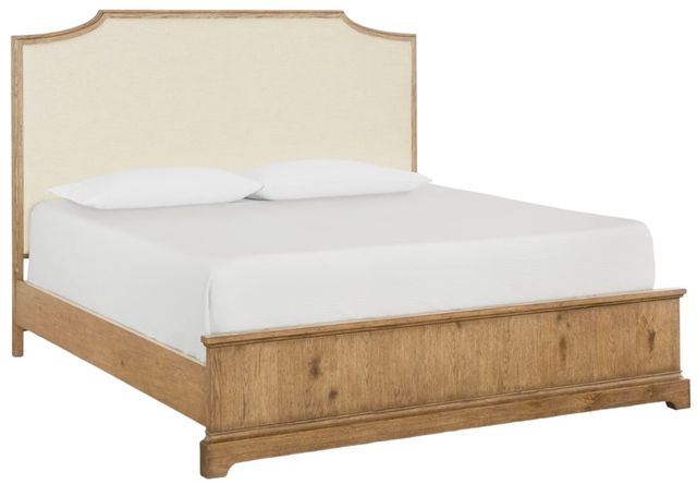 Bassett® Furniture Surry Flaxen Oak Upholstered California King Panel Bed-0