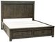 Liberty Furniture Thornwood Hills 4-Piece Rock Beaten Brown with Saw Cuts Queen 2-Sided Storage Panel Bedroom Set-3