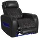 Elements International Prime Time P3 Jet Black Power Recliner with LED-5