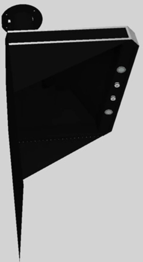 Vent-A-Hood® A Series 36" Black Retro Style Wall Mounted Range Hood-3