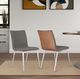 Armen Living Cafe 4-Piece Gray/White Cafe Dining Chair Set-1