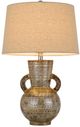 Cal® Lighting & Accessories Arluno Beige/Patina Bronze Table Lamp-0