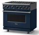 Viking® 7 Series 36" Slate Blue Pro Style Natural Gas Range-2