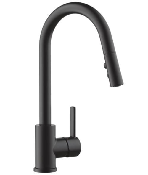 Peerless Precept® Matte Black 15" Single Handle Pull-Down Kitchen Faucet-0