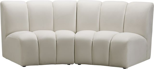 Meridian Furniture Infinity 2-Piece Cream Velvet Modular Sectional-1