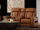 Alan Saddle Power Leather Loveseat-1