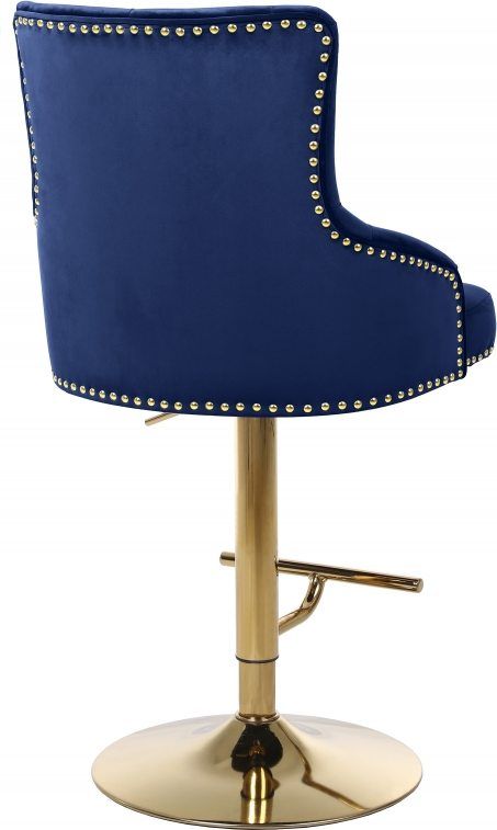 Meridian Furniture Claude Navy Velvet Adjustable Stool-3