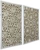 A & B Home Luciana 2-Piece Beige/White Shadow Box Wall Decor Set-0