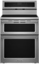 KitchenAid® 30" Stainless Steel Free Standing Electric Double Oven Range-1