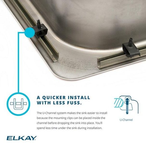 Elkay Celebrity® Brushed Satin 31'' 1-Hole Single Bowl Drop-in Sink-3