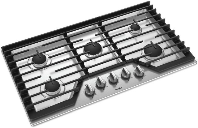 Whirlpool® 36" Stainless Steel Gas Cooktop-1