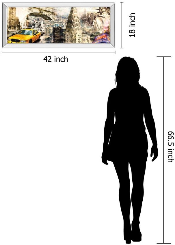 Classy Living Sola B. Downtown New York 42"W Wall Art-2