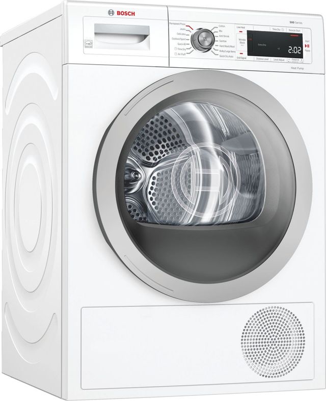 Bosch® 500 Series 4.0 Cu. Ft. White Front Load Ventless Electric Dryer-2