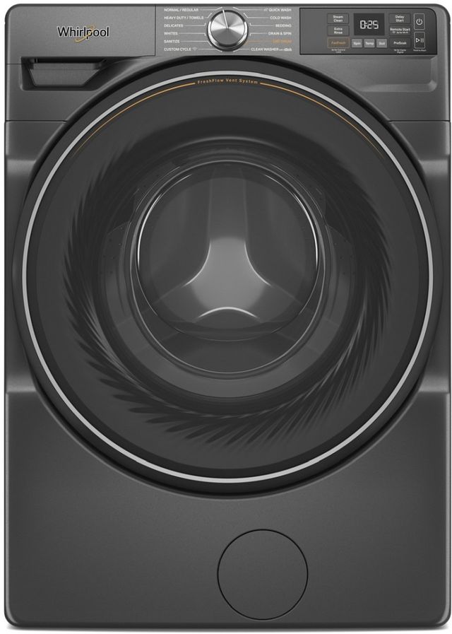 Whirlpool® Volcano Black Front Load Washer & Electric Dryer Laundry Pair-1