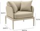 TOV Furniture Kapri Taupe Aluminum/Fabric Outdoor Accent Chair-2