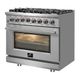 FORNO® Massimo 36" Stainless Steel Pro Style Dual Fuel Range-1