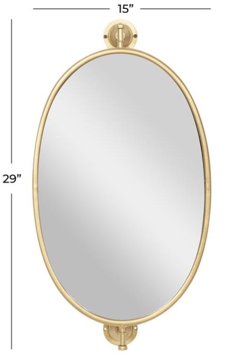Deco Marche Gold Oval Wall Mirror-3