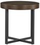 Steve Silver Co. Yukon Walnut End Table with Black Base-4