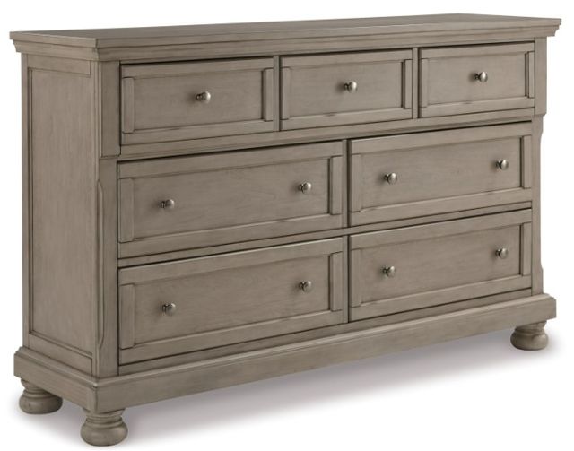 Signature Design by Ashley® Lettner 5-Piece Light Gray King Panel Bed Set-2