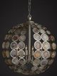 Currey & Company Tartufo Contemporary Silver Leaf/Natural Capiz Chandelier-1