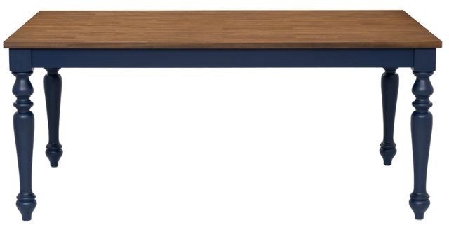 Powell® Trimble Brown Dining Table with Navy Base-3
