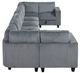 Homelegance® Walterboro 8-Piece Dark Modular Gray Sectional with Storage-2