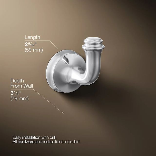 KOHLER® Bellera® Polished Chrome 24" Robe Hook-2