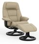 Fjords® Classic Comfort Admiral "R-base" Mocha Small Recliner with Footstool-0