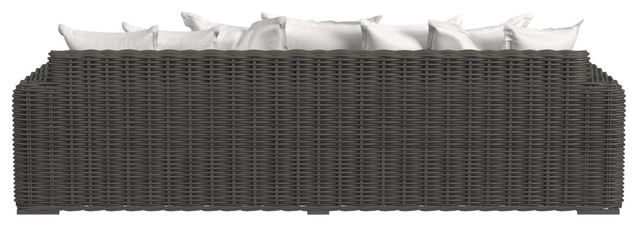 Sunset West Cabo Kahlua Resin Wicker Outdoor Sofa with Soothe Pearl Cushion-3