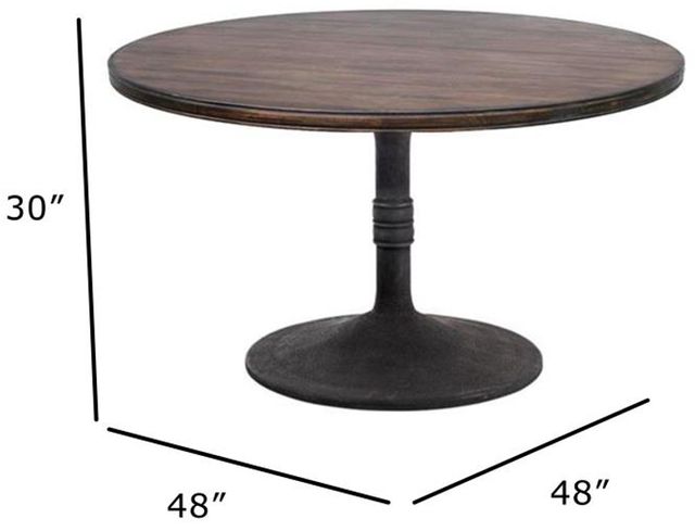 Nest Home Collections Sadie Java 48" Round Dining Table-3