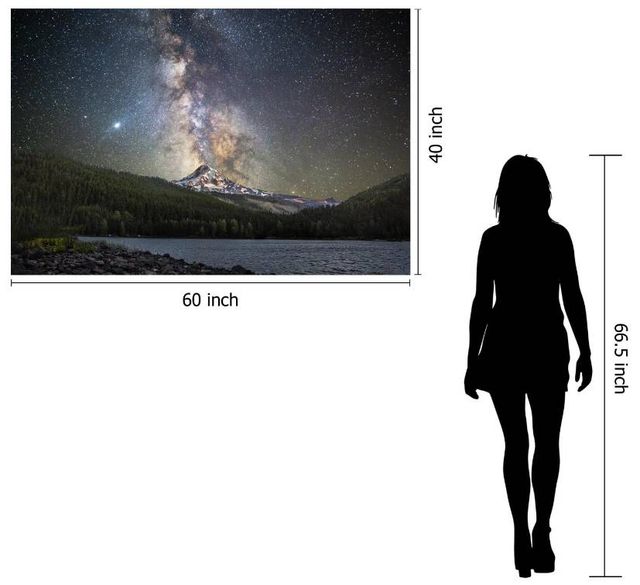 Classy Art Starry Mountain Wall Art-2